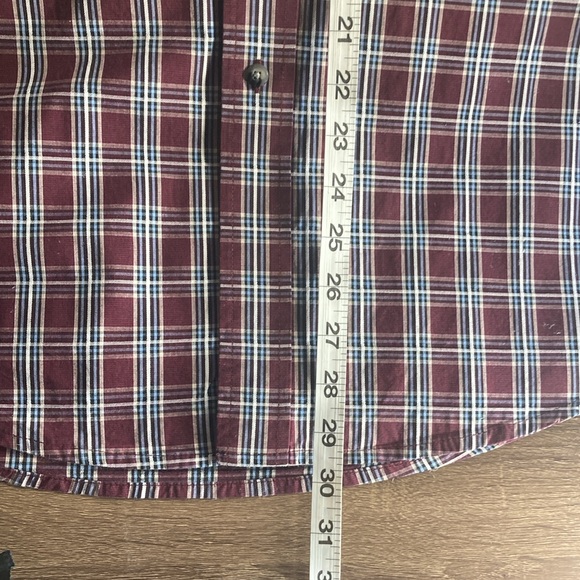 Vintage EUC Mens Plaid Wrangler George Straight Medium Button Down Western Shirt - Picture 6 of 7